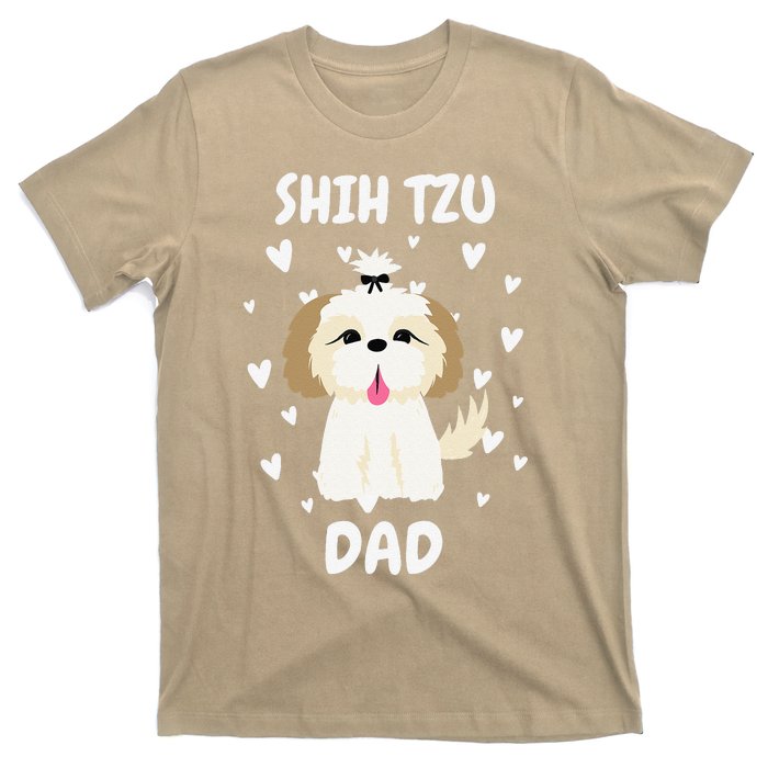 Shih Tzu Dad Papa Daddy Pa Father For Father’s Day T-Shirt