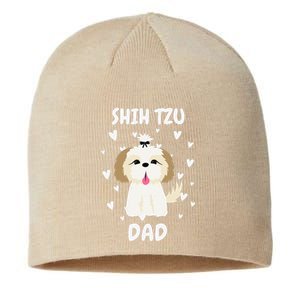 Shih Tzu Dad Papa Daddy Pa Father For Father’s Day Sustainable Beanie