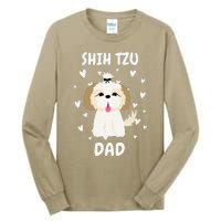 Shih Tzu Dad Papa Daddy Pa Father For Father’s Day Tall Long Sleeve T-Shirt