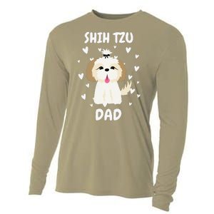 Shih Tzu Dad Papa Daddy Pa Father For Father’s Day Cooling Performance Long Sleeve Crew