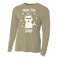 Shih Tzu Dad Papa Daddy Pa Father For Father’s Day Cooling Performance Long Sleeve Crew