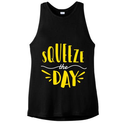 Squeeze The Day Motivation Ladies PosiCharge Tri-Blend Wicking Tank