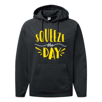 Squeeze The Day Motivation Performance Fleece Hoodie