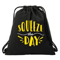 Squeeze The Day Motivation Drawstring Bag