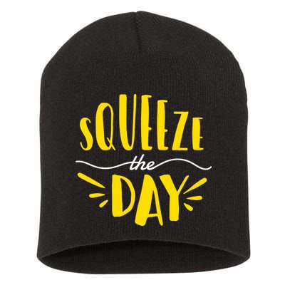 Squeeze The Day Motivation Short Acrylic Beanie