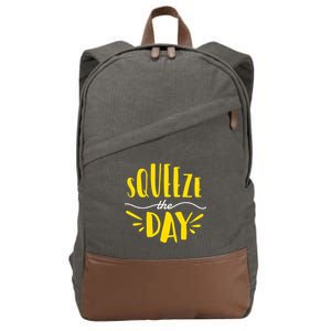 Squeeze The Day Motivation Cotton Canvas Backpack