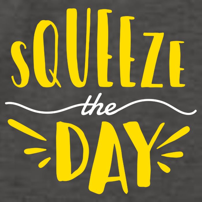 Squeeze The Day Motivation Vector Backpack
