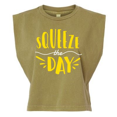 Squeeze The Day Motivation Garment-Dyed Women's Muscle Tee