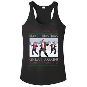 Santa Trump Dance Make Christmas Great Again Ugly Sweater Ladies PosiCharge Competitor Racerback Tank