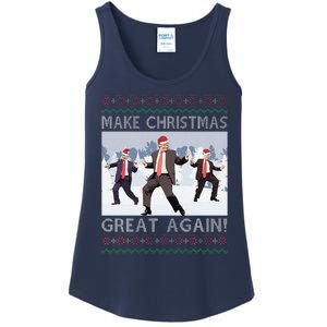 Santa Trump Dance Make Christmas Great Again Ugly Sweater Ladies Essential Tank