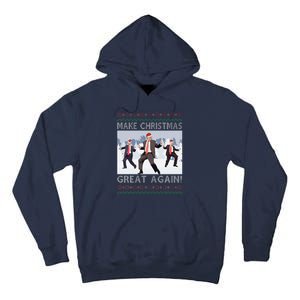 Santa Trump Dance Make Christmas Great Again Ugly Sweater Tall Hoodie