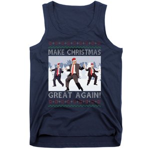 Santa Trump Dance Make Christmas Great Again Ugly Sweater Tank Top