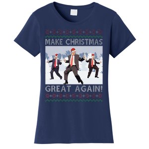 Santa Trump Dance Make Christmas Great Again Ugly Sweater Women's T-Shirt