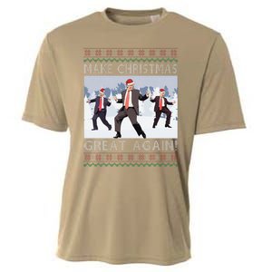 Santa Trump Dance Make Christmas Great Again Ugly Sweater Cooling Performance Crew T-Shirt