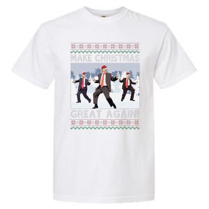 Santa Trump Dance Make Christmas Great Again Ugly Sweater Garment-Dyed Heavyweight T-Shirt