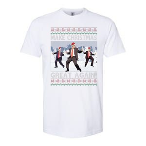 Santa Trump Dance Make Christmas Great Again Ugly Sweater Softstyle CVC T-Shirt