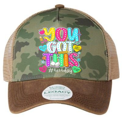 State Testing Day Motivational Teacher Groovy You Got This Legacy Tie Dye Trucker Hat