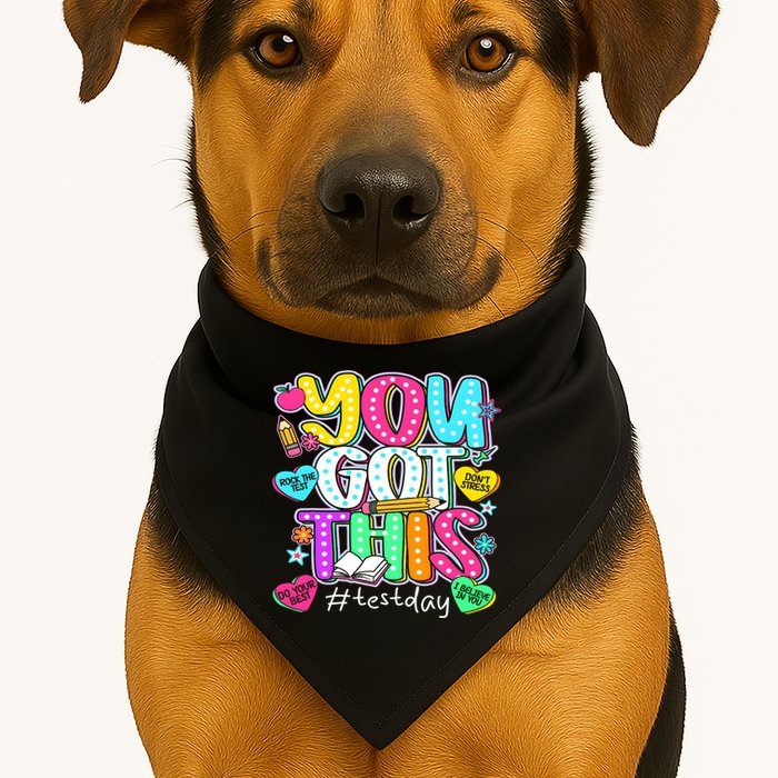 State Testing Day Motivational Teacher Groovy You Got This USA-Made Doggie Bandana