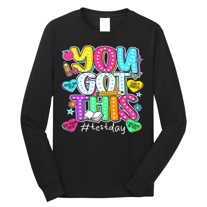State Testing Day Motivational Teacher Groovy You Got This Long Sleeve Shirt
