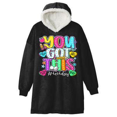 State Testing Day Motivational Teacher Groovy You Got This Hooded Wearable Blanket