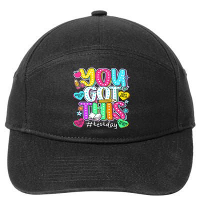 State Testing Day Motivational Teacher Groovy You Got This 7-Panel Snapback Hat