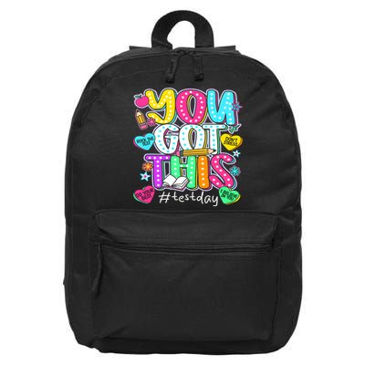 State Testing Day Motivational Teacher Groovy You Got This 16 in Basic Backpack