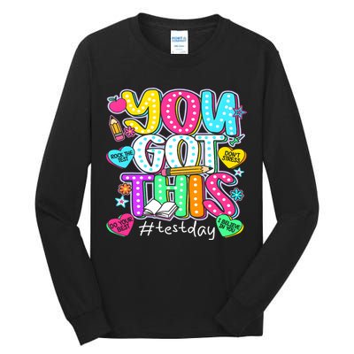 State Testing Day Motivational Teacher Groovy You Got This Tall Long Sleeve T-Shirt
