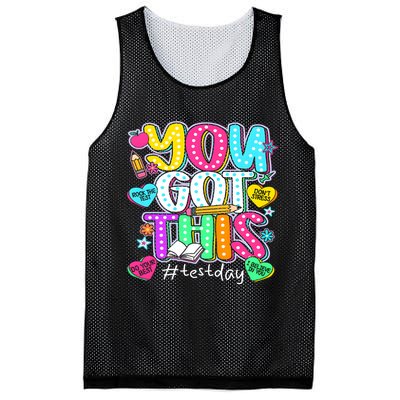 State Testing Day Motivational Teacher Groovy You Got This Mesh Reversible Basketball Jersey Tank