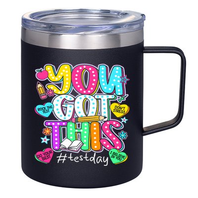 State Testing Day Motivational Teacher Groovy You Got This 12oz Stainless Steel Coffee Mug