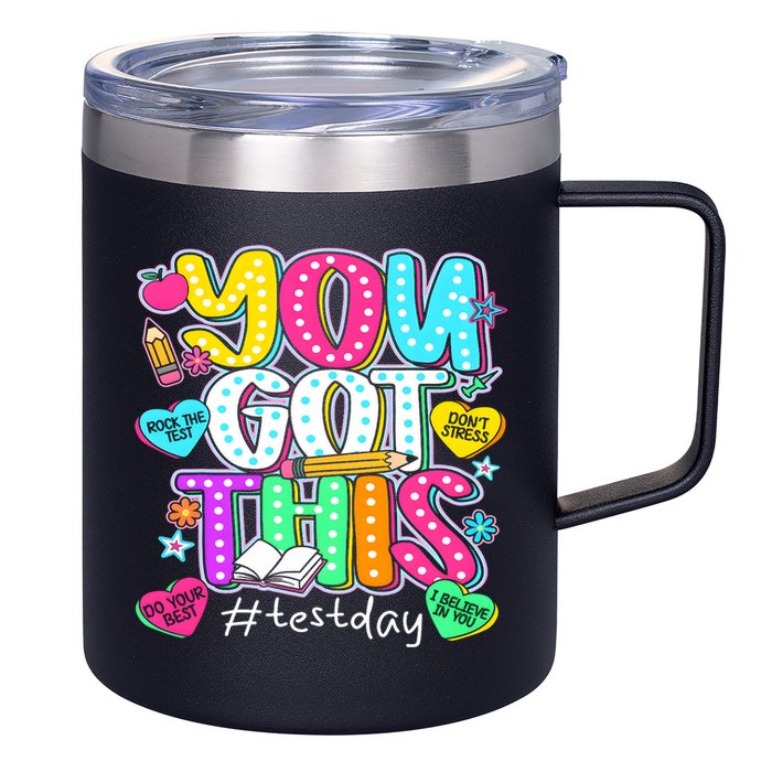 State Testing Day Motivational Teacher Groovy You Got This 12oz Stainless Steel Coffee Mug