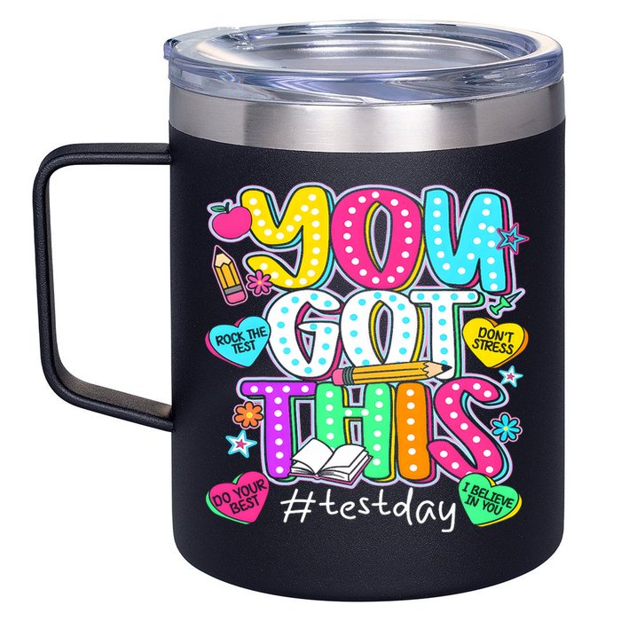 State Testing Day Motivational Teacher Groovy You Got This 12oz Stainless Steel Coffee Mug