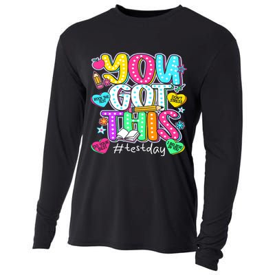State Testing Day Motivational Teacher Groovy You Got This Cooling Performance Long Sleeve Crew