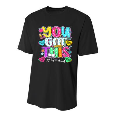 State Testing Day Motivational Teacher Groovy You Got This Youth Performance Sprint T-Shirt