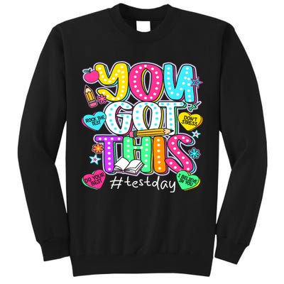 State Testing Day Motivational Teacher Groovy You Got This Tall Sweatshirt