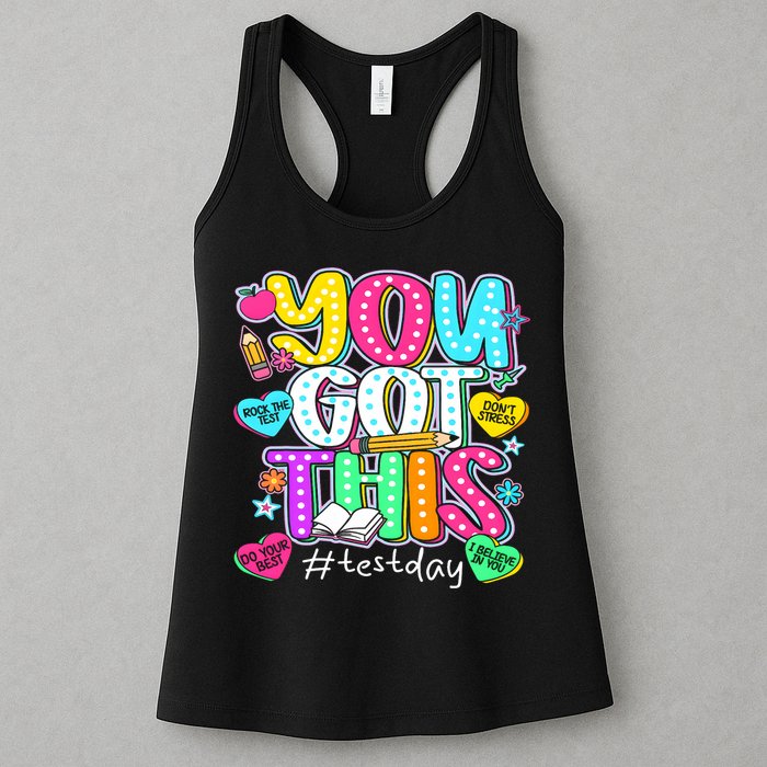 State Testing Day Motivational Teacher Groovy You Got This Womens Tank Top