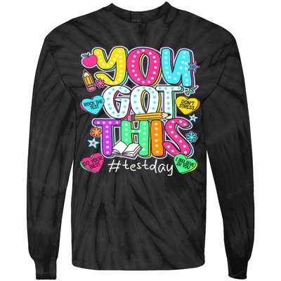 State Testing Day Motivational Teacher Groovy You Got This Tie-Dye Long Sleeve Shirt