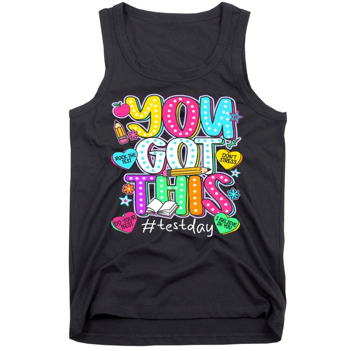 State Testing Day Motivational Teacher Groovy You Got This Tank Top