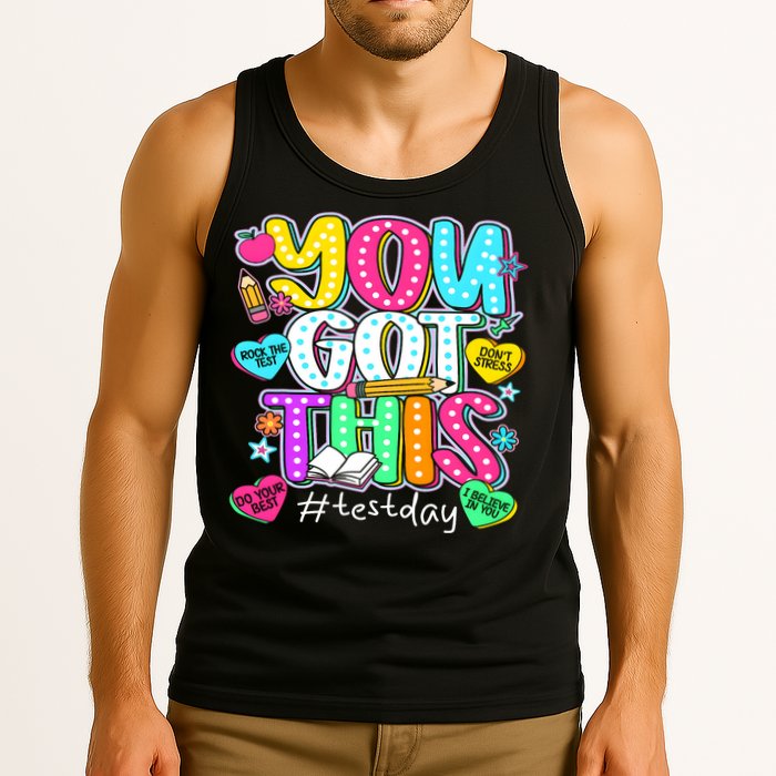 State Testing Day Motivational Teacher Groovy You Got This Tank Top
