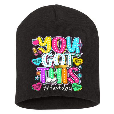 State Testing Day Motivational Teacher Groovy You Got This Short Acrylic Beanie