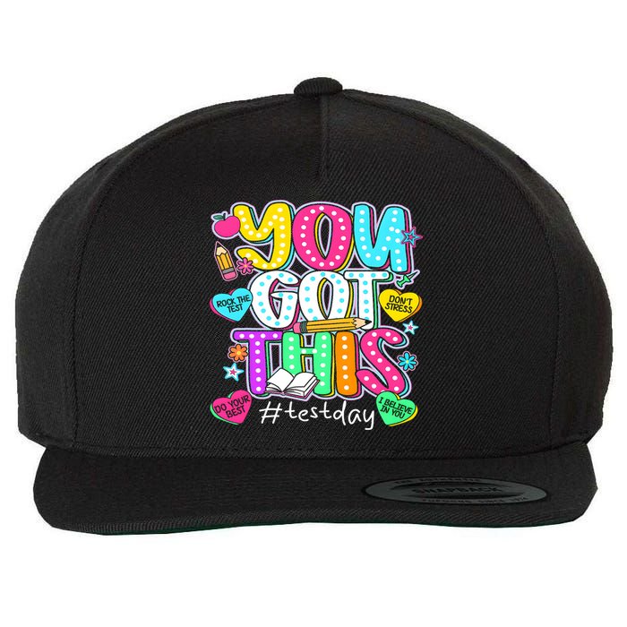 State Testing Day Motivational Teacher Groovy You Got This Wool Snapback Cap