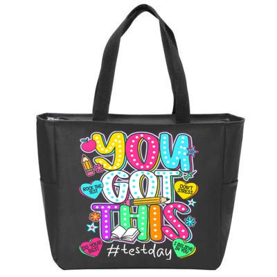 State Testing Day Motivational Teacher Groovy You Got This Zip Tote Bag