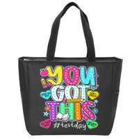 State Testing Day Motivational Teacher Groovy You Got This Zip Tote Bag