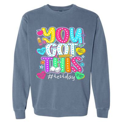 State Testing Day Motivational Teacher Groovy You Got This Garment-Dyed Sweatshirt