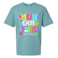 State Testing Day Motivational Teacher Groovy You Got This Sueded Cloud Jersey T-Shirt