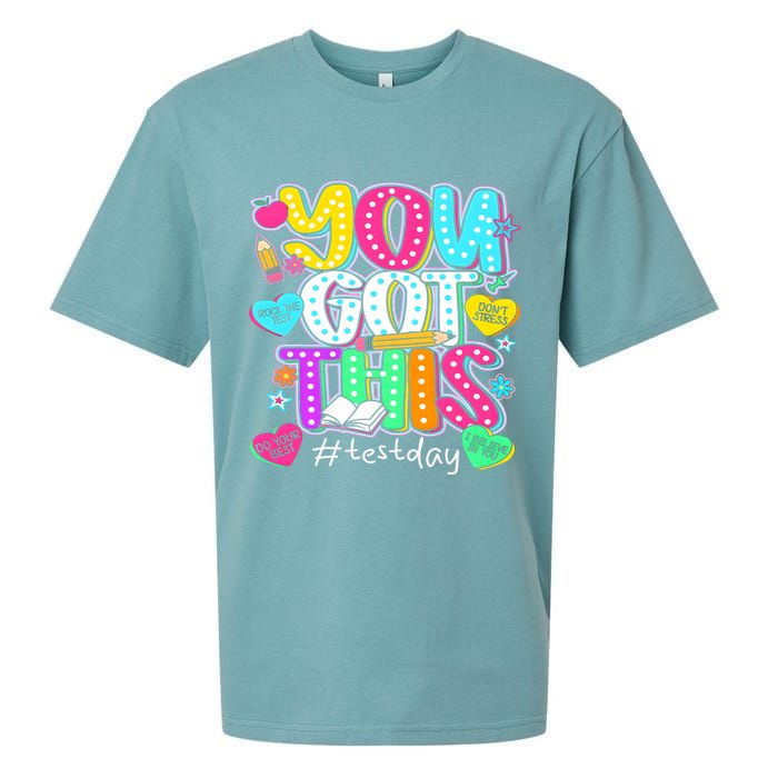 State Testing Day Motivational Teacher Groovy You Got This Sueded Cloud Jersey T-Shirt