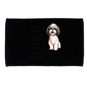 Shih Tzu Dog I Love Treats I Love Walkies I Love Toys Microfiber Hand Towel