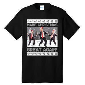 Santa Trump Dance Make Christmas Great Again Ugly Sweater Tall T-Shirt