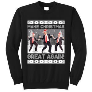 Santa Trump Dance Make Christmas Great Again Ugly Sweater Tall Sweatshirt