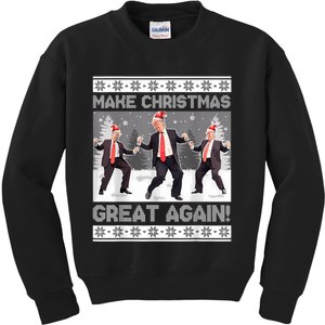 Santa Trump Dance Make Christmas Great Again Ugly Sweater Kids Sweatshirt