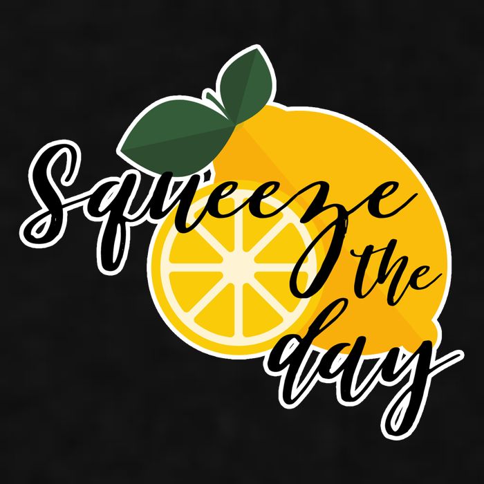 Squeeze The Day Lemon Motivational Ladies PosiCharge Tri-Blend Wicking Tank